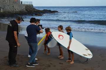 Grabación del reportaje del programa Buenas Tardes Canarias/TA.